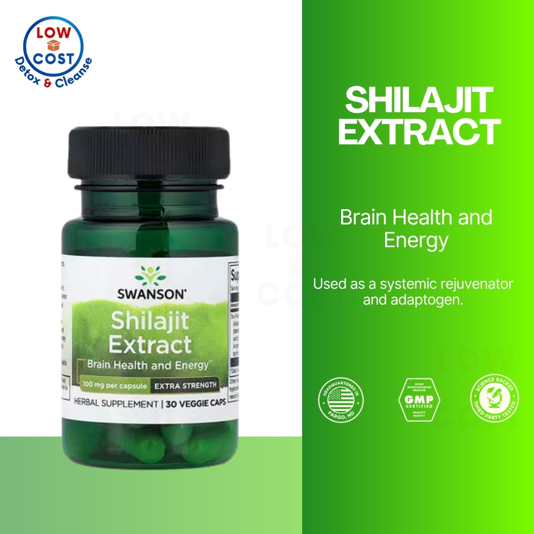 LowCostPH | Swanson, Shilajit Extract, 100 mg, 30 Veggie Caps Brain Health and Energy