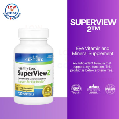 LowCostPH| 21st Century, Healthy Eyes SuperView2™, 120 Softgels