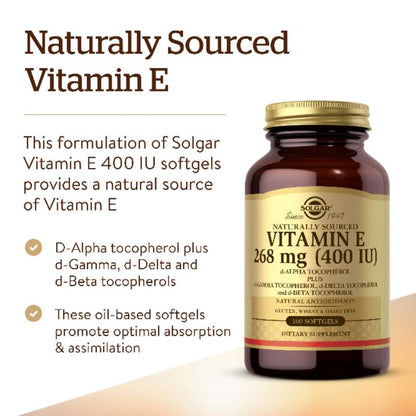 Low Cost PH | Solgar Naturally Sourced Vitamin E, Natural Antioxidant Softgels Whitening Supplements