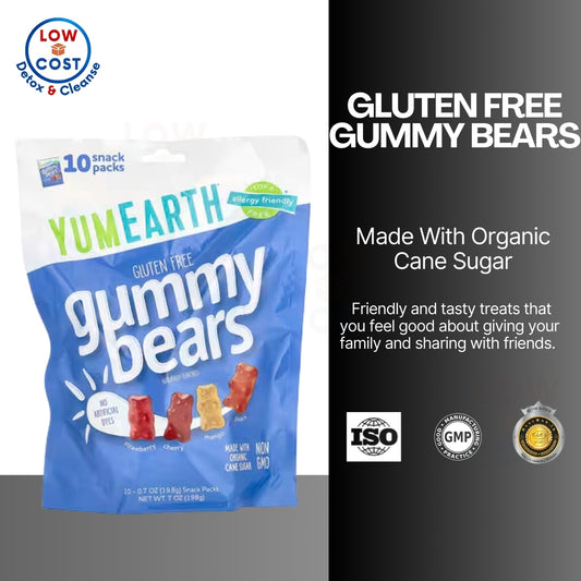 Lowcostph | YumEarth, Gummy Bears, Assorted Flavors, 10 Snack Packs, 0.7 oz (19.8 g) Each