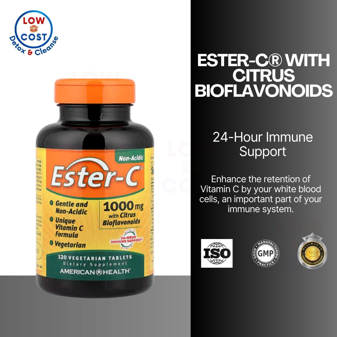 LowCostPh | American Health, Ester-C With Citrus Bioflavonoids, 1,000 mg, 90 Vegetarian Tablets