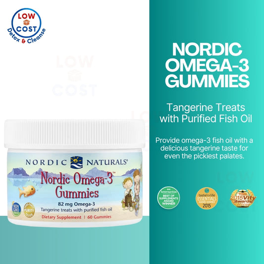 LowCostPh | Nordic Naturals, Nordic Omega-3 Gummies, Tangerine, 82 mg, Fishes Gummies | MultiVitamin