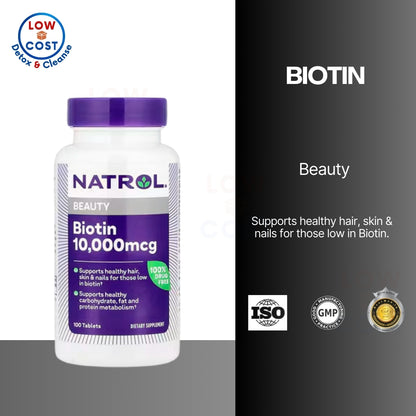 LowCostPh | Na trol, Biotin, 1,000 mcg, 100 Tablets