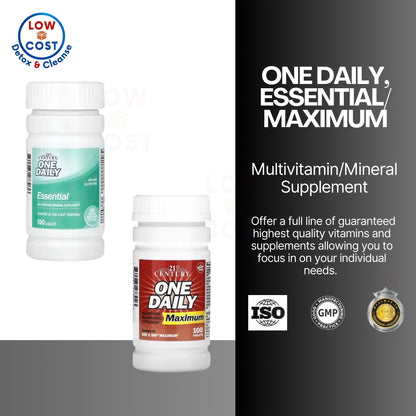 Low Cost PH | One Daily, Maximum, 100 Tablets Multivitamin Multimineral Supplement