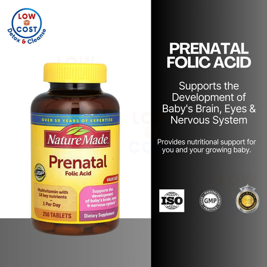 LowCostPh | Nature Made, Prenatal Folic Acid, 250 | 90 Tablets