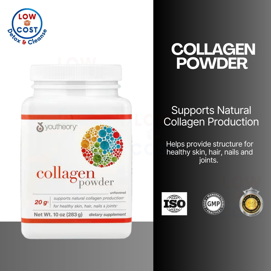 LowCost PH| Youtheory Collagen Powder - Premium Collagen Supplement with Vitamin C & Biotin - 283g