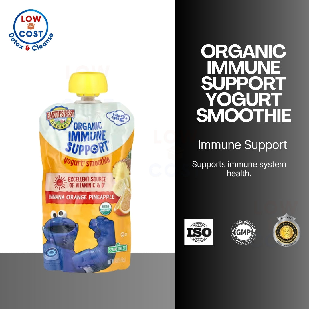 LowCostPh | Earth's Best, Sesame Street, Organic Fruit Yogurt Smoothie, For Ages 2 and Up,4.2 oz