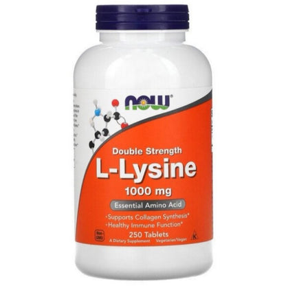 LowCostPh | NOW Foods, Double Strength L-Lysine, 1,000 mg, | 500mg Tablets and Powder