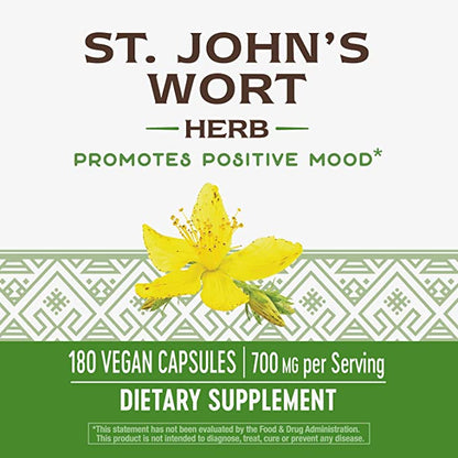 LowCostPh | Nature's Way, St. John's Wort Herb, 700 mg, 100| 180 Vegan Capsules (350 mg per Capsule)