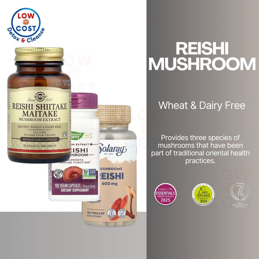 LowCost PH| SOLARAY Reishi Mushroom 600mg - Reishi Mushroom Capsules for Immune Support - Vegan, Lab