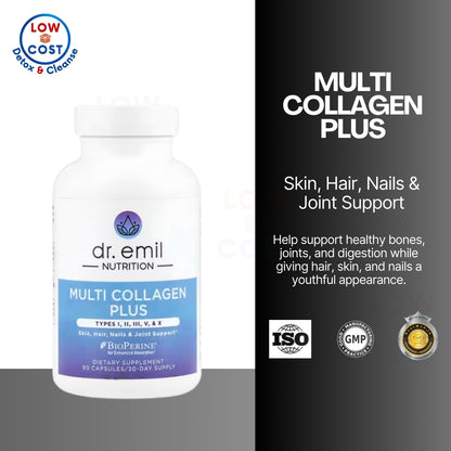 LowCost PH| DR. EMIL NUTRITION Multi Collagen Pills - Collagen Supplements to Support Hair, Skin, Na
