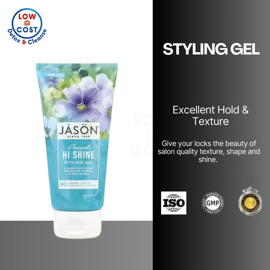 LowCost PH| Jason Natural, Styling Gel, Flaxseed Hi Shine, 6 oz (170 g)