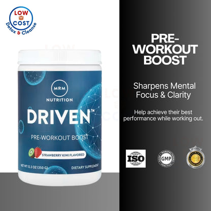 LowCost PH| MRM Nutrition, DRIVEN™, Pre-Workout Boost, Strawberry Kiwi, 12.3 oz (350 g)