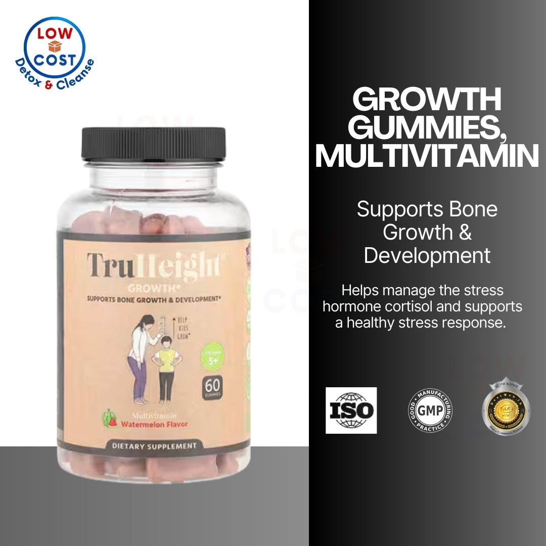 LowCost PH| TruHeight Growth Gummies (Watermelon) Natural Growth & Development for Kids & Teens 5+