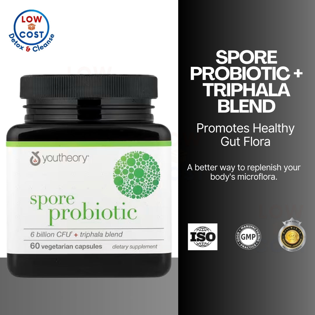 LowCost PH| Youtheory Spore Probiotic - 6 Billion CFU Probiotic  Resists Stomach Acid Breakdown