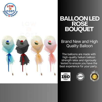 Low Cost PH | Bobo Balloon LED Rose Bouquet Bobo Luminous Balloons Gift Wedding Birthday Party Gift