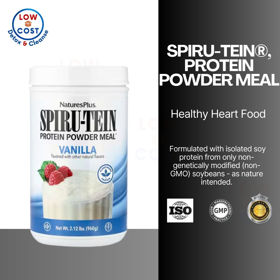LowCost PH| NaturesPlus, Spiru-Tein, Protein Powder Meal, Vanilla, 2.12 lbs (960 g)