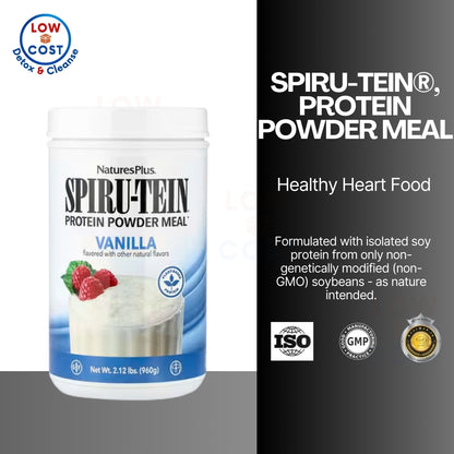 LowCost PH| NaturesPlus, Spiru-Tein, Protein Powder Meal, Vanilla, 2.12 lbs (960 g)