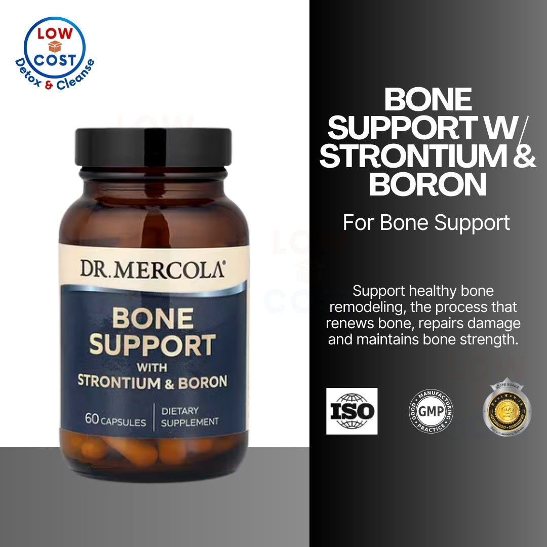 LowCost PH| Dr. Mercola Bone Support with Strontium & Boron, 30 Servings (60 Capsules), Dietary Supp