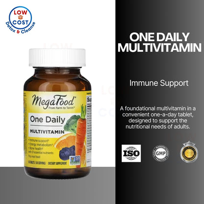 LowCostPh | MegaFood, One Daily Multivitamin, With 21 Essential Nutrients Plus Real Food Immune Supp
