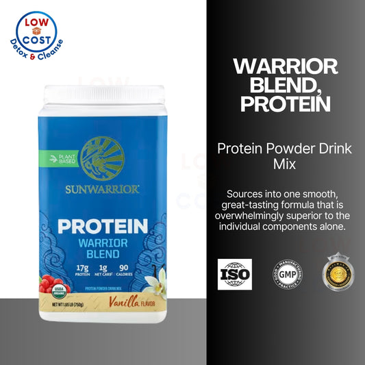 LowCost PH| Sunwarrior, Warrior Blend, Protein, Vanilla, 1.65 lb (750 g) & Collagen Building