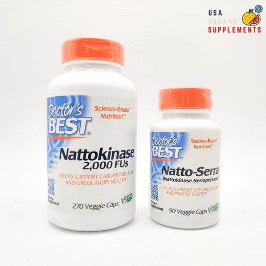 LowCostPH | Doctors Best, Nattokinase, 2,000 FUs, Natto-Serra, Serrapeptase Dietary Supplements.