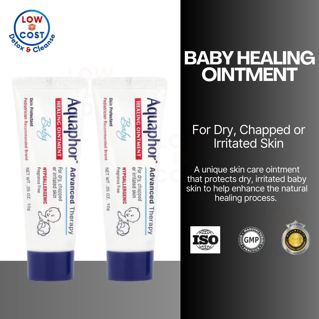 LowCost PH| Aquaphor, Baby Healing Ointment, Fragrance Free , 2 Tubes, 0.35 oz (10 g) Each