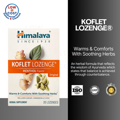 LowCost PH| Himalaya, Koflet Lozenge, Original, Menthol, 20 Lozenges fo Throat Comfort
