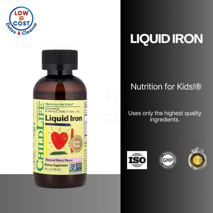 LowCost| ChildLife Essentials, Liquid Iron, Natural Berry, 4 fl oz (118 ml)