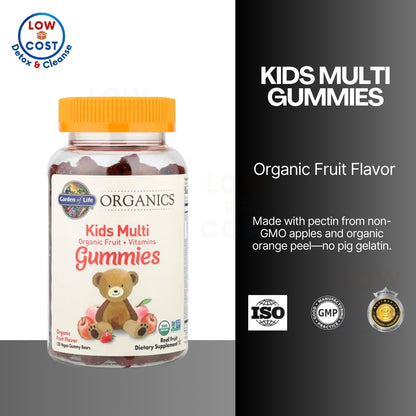 LowCostPH| Garden of Life, MyKind Organics, Kids Multi, Organic Fruit Flavor, 120 Vegan Gummy Bears