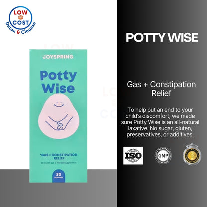 LowCostPh | JoySpring, Potty Wise, 1 fl oz (30 ml), Gas + Constipation Relief, Digestive Comfort