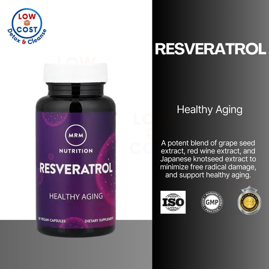 LowCostPh | MRM Nutrition, Resveratrol, 60 Vegan Capsules, Anti-Aging Benefits Powerful Antioxidant
