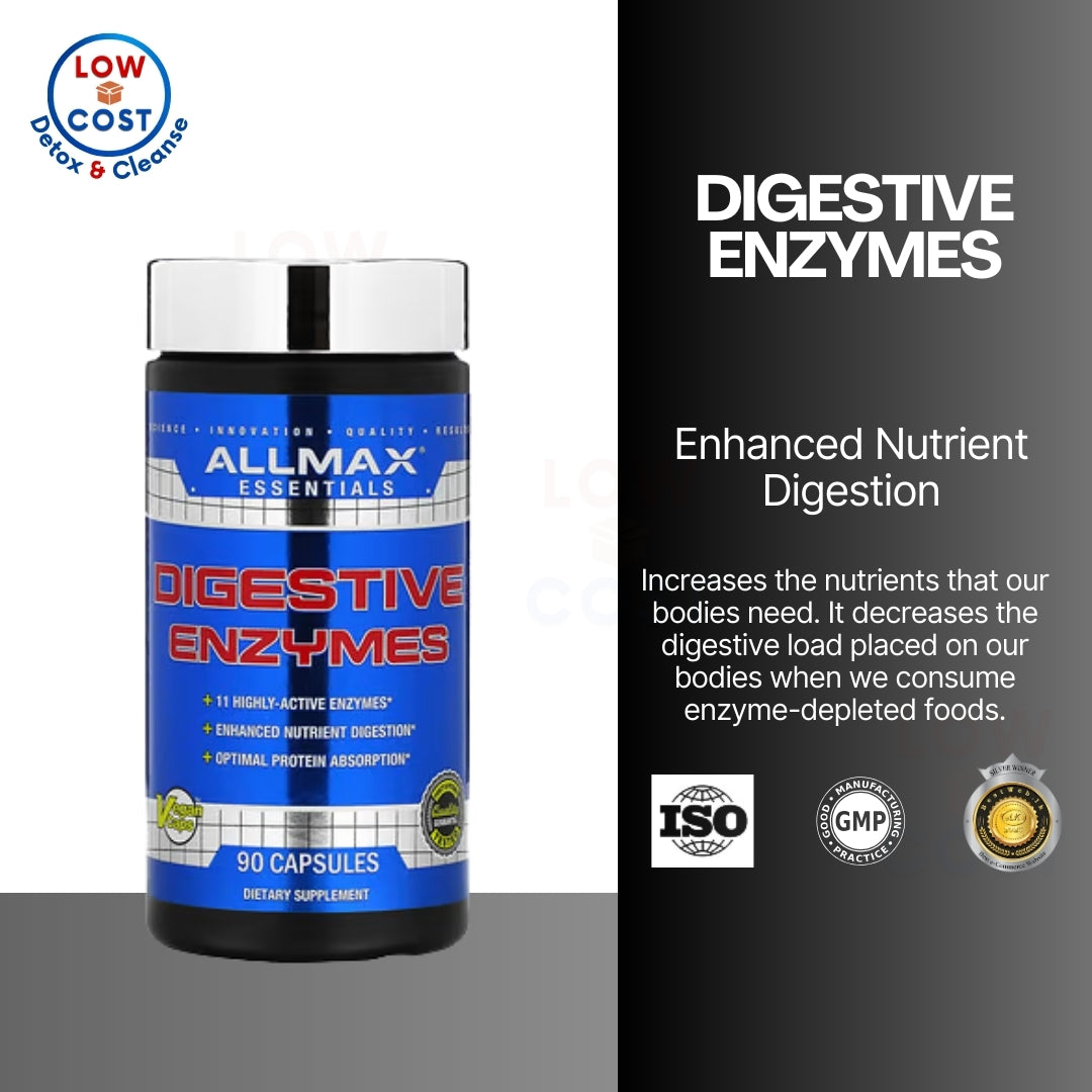 LowCost PH| ALLMAX, Essentials, Digestive Enzymes, 90 Capsules