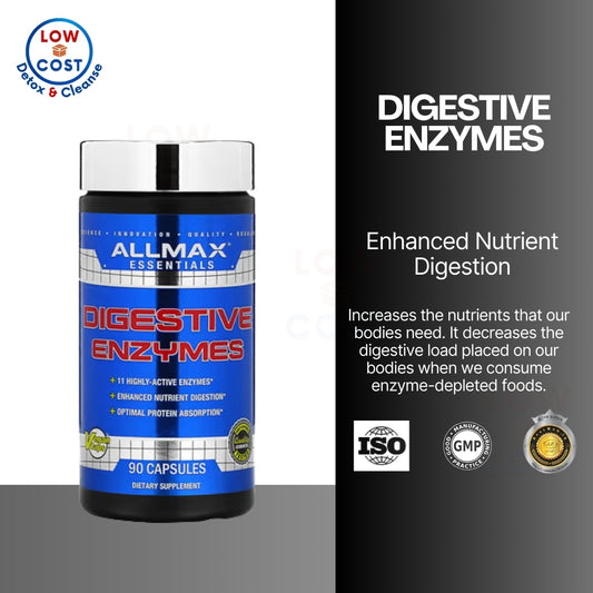 LowCost PH| ALLMAX, Essentials, Digestive Enzymes, 90 Capsules