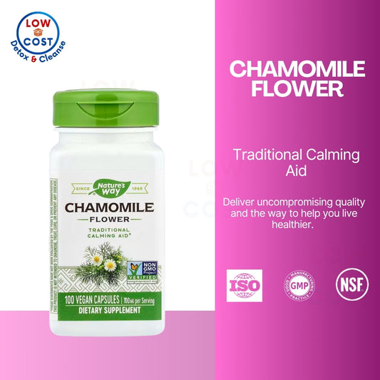 LowCost PH| Nature's Way, Chamomile Flower, 700 mg, 100 Vegan Capsules (350 mg per Capsule)