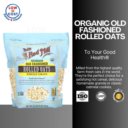 LowCostPh | Bob's Red Mill Organic Old Fashioned Rolled Oats 907g, Non GMO Project Verified