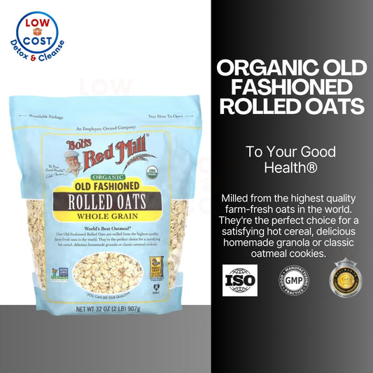 LowCostPh | Bob's Red Mill Organic Old Fashioned Rolled Oats 907g, Non GMO Project Verified