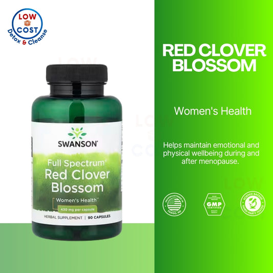 LowCostPH | Swanson, Full Spectrum® Red Clover Blossom, 430 mg, 90 Capsules Menopausal Support