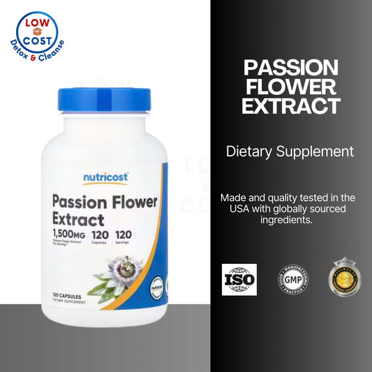 LowCost PH| Nutricost, Passion Flower Extract, 1,500 mg, 120 Capsules