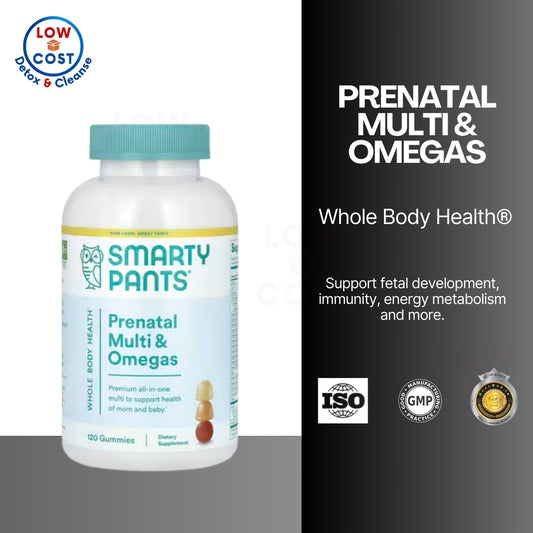 LowCost PH| SmartyPants, Prenatal Multi & Omegas, Lemon, Orange and Strawberry Banana, 120 Gummies