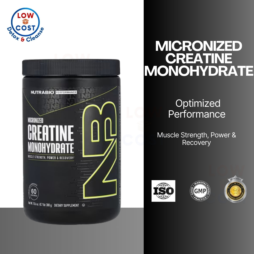 LowCostPH| NutraBio, Micronized Creatine Monohydrate, 10.6 oz (300 g)