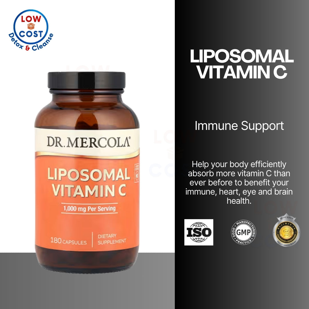 USA Onhand | Dr Mercola Liposomal Vitamin C 1000 mg Dietary Supplements Immune Support For Kid Adult