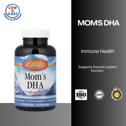 LowCostPH| Carlson, Mother's DHA, 500 mg, 60 Soft Gels