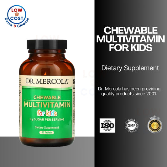 LowCostPH| Dr. Mercola, Chewable Multivitamin for Kids, 60 Tablets