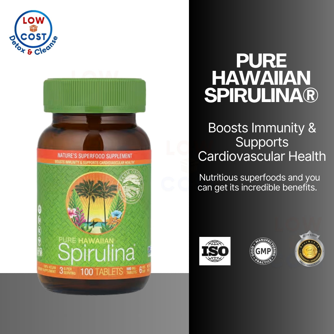 Low Cost PH | Nutrex Hawaii, Pure Hawaiian Spirulina 500 mg, Vegan, Supports Immune System, Heart.