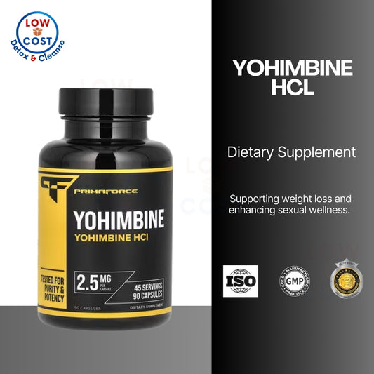 LowCost PH| Primaforce, Yohimbine HCl, 5 mg, 90 Capsules (2.5 mg per Caps) Non-GMO and Gluten Free