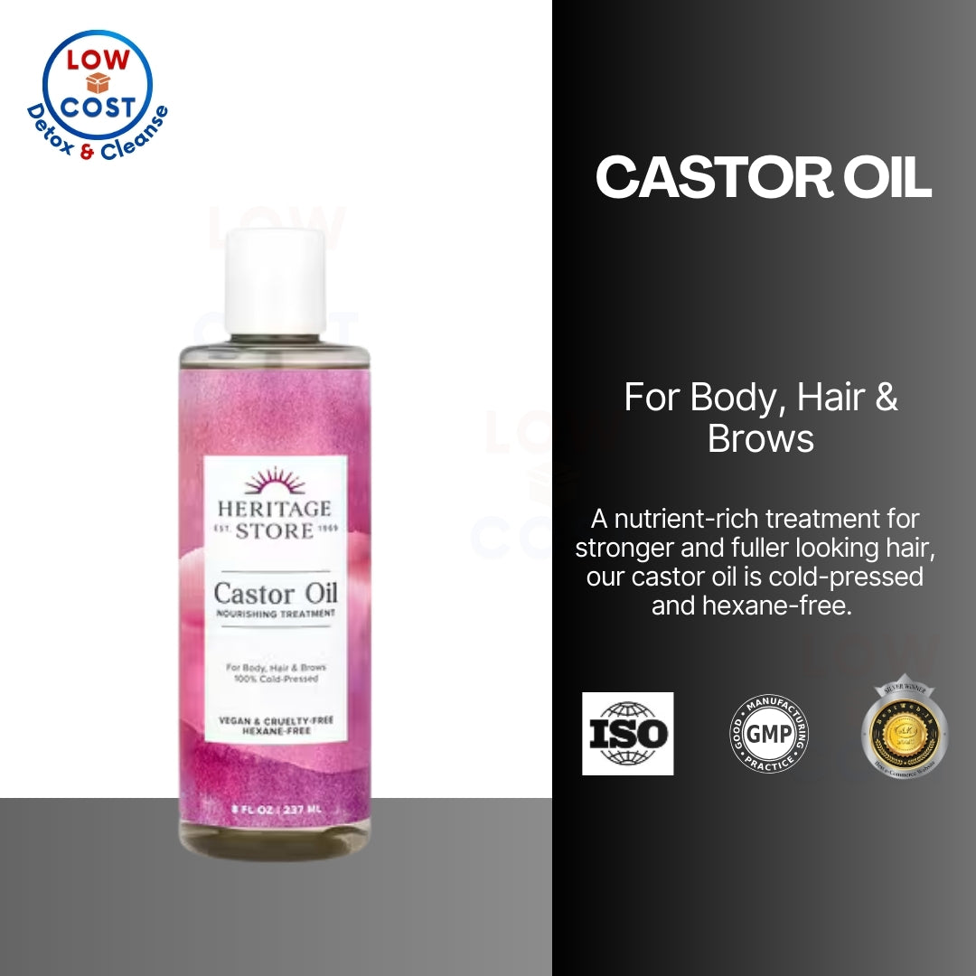 LowCOstPH| Heritage Store, Castor Oil, Nourishing Treatment,  (237 ml)