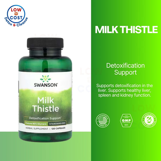 LowCostPH | Swanson, Milk Thistle, 120 Capsules Detoxification Support, Boosts Antioxidant