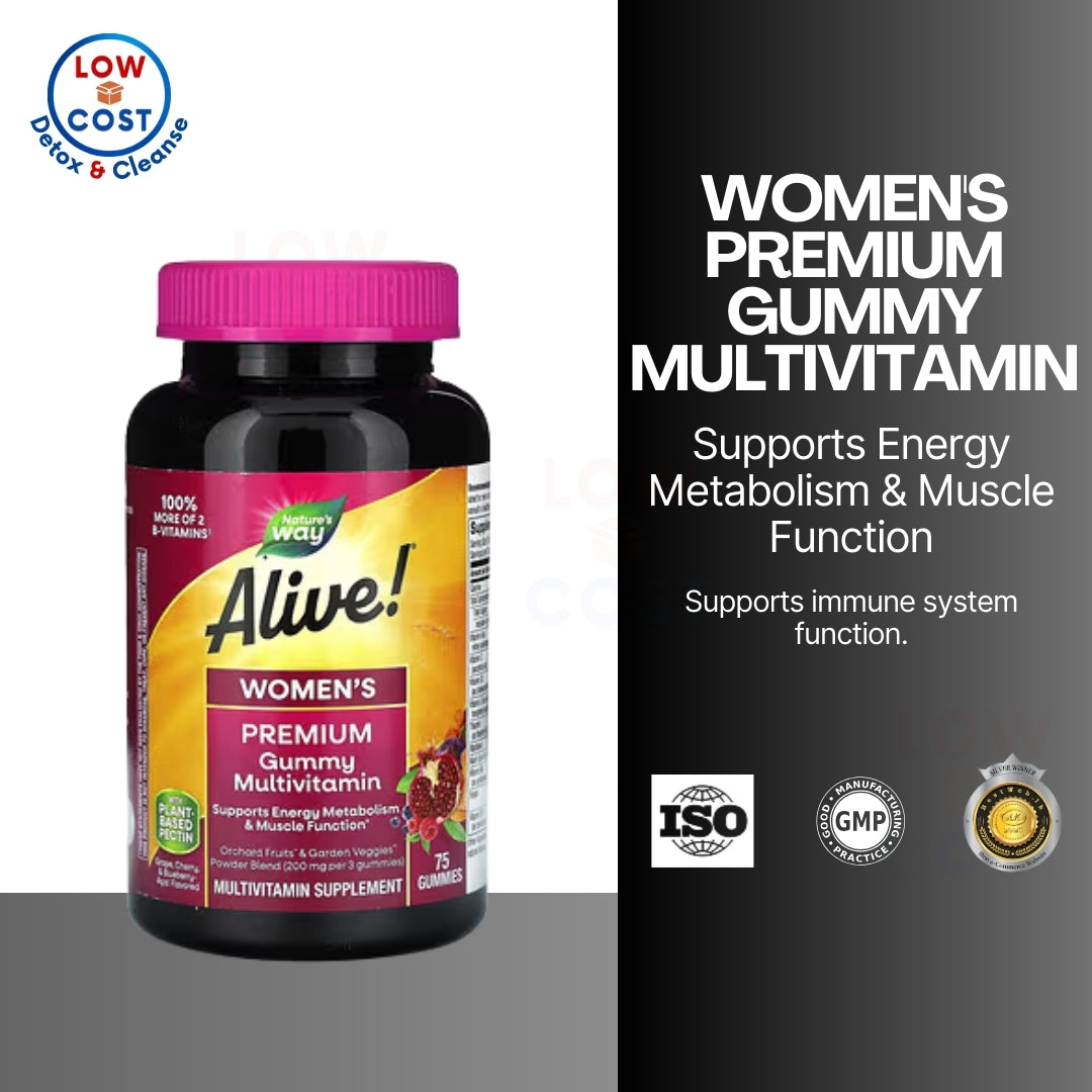 LowCostPh | Nature’s Way Alive! Premium Women’s Gummy Multivitamin, Supports Energy & Metabolism