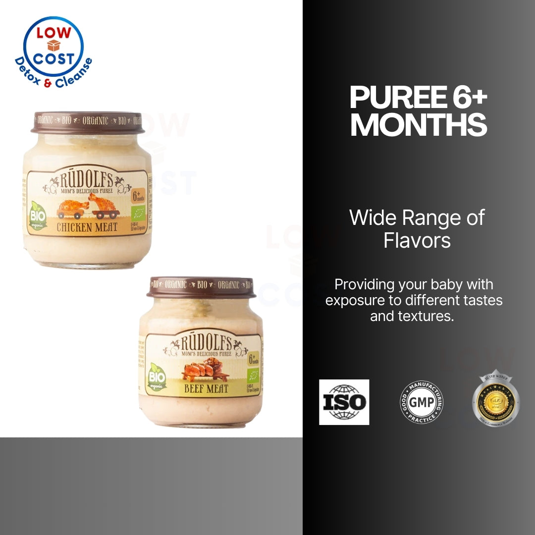 Little Sunshine | Rudolfs Organic Salmon, Chicken, Beef Meat, Pumpkin, Mango, Cauliflower  6+ Months